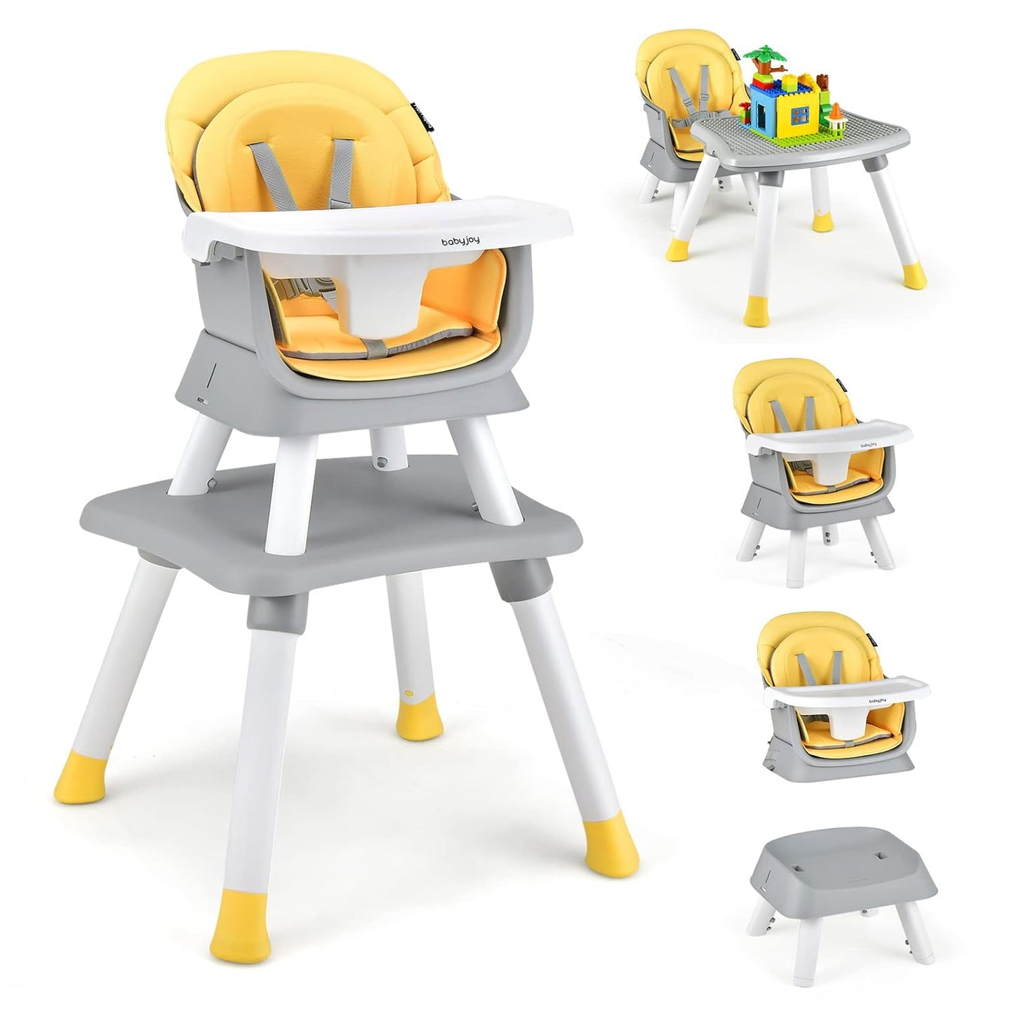 8 in 1 Convertible Baby High Chair for Toddlers and Babies