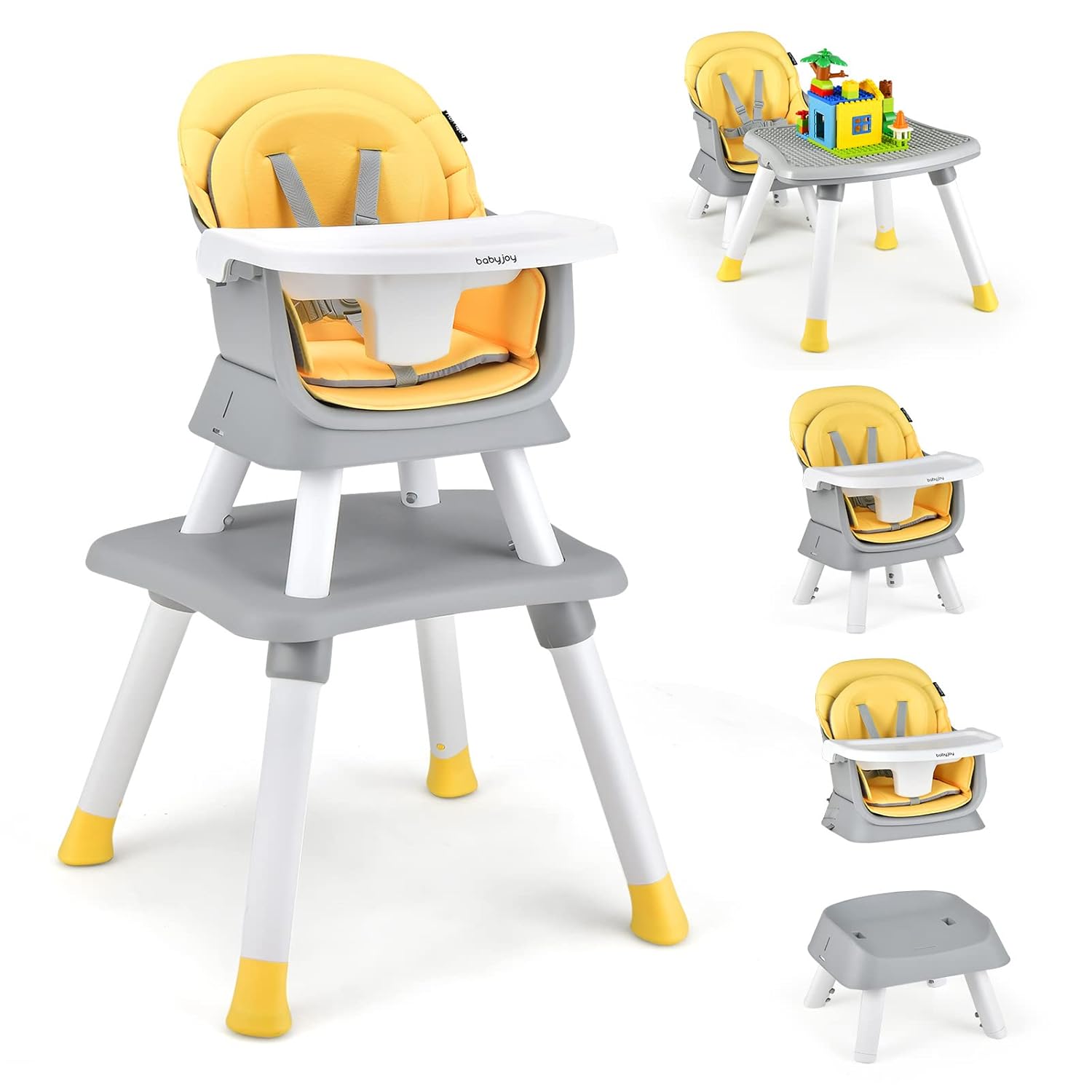 8 in 1 Convertible Baby High Chair for Toddlers and Babies