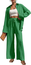 Lepunuo 2 Piece Outfits for Women Casual Lounge Sets - Relaxed Fit Two
