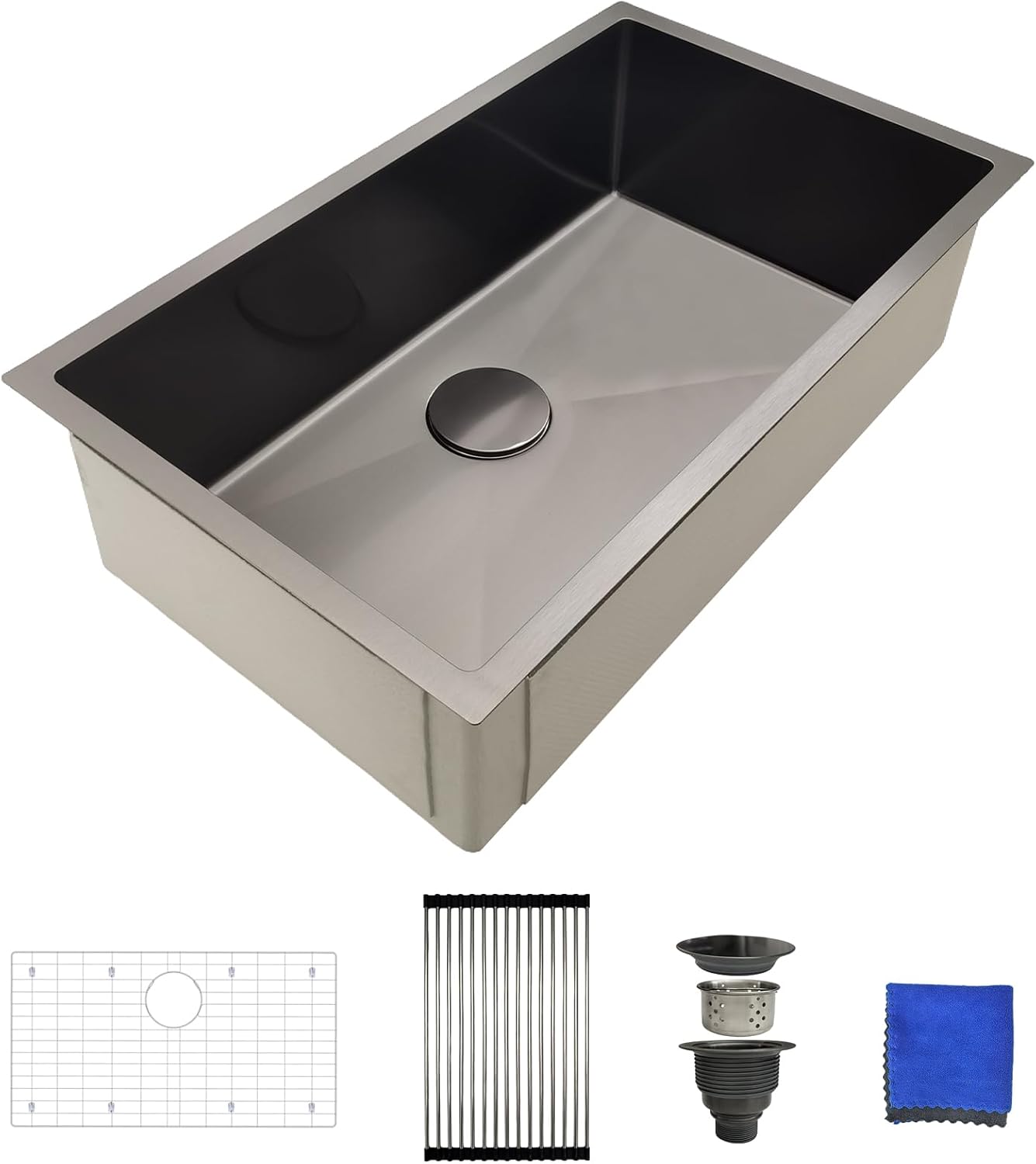 30 Inch Black Undermount Kitchen Sink for Modern Homes