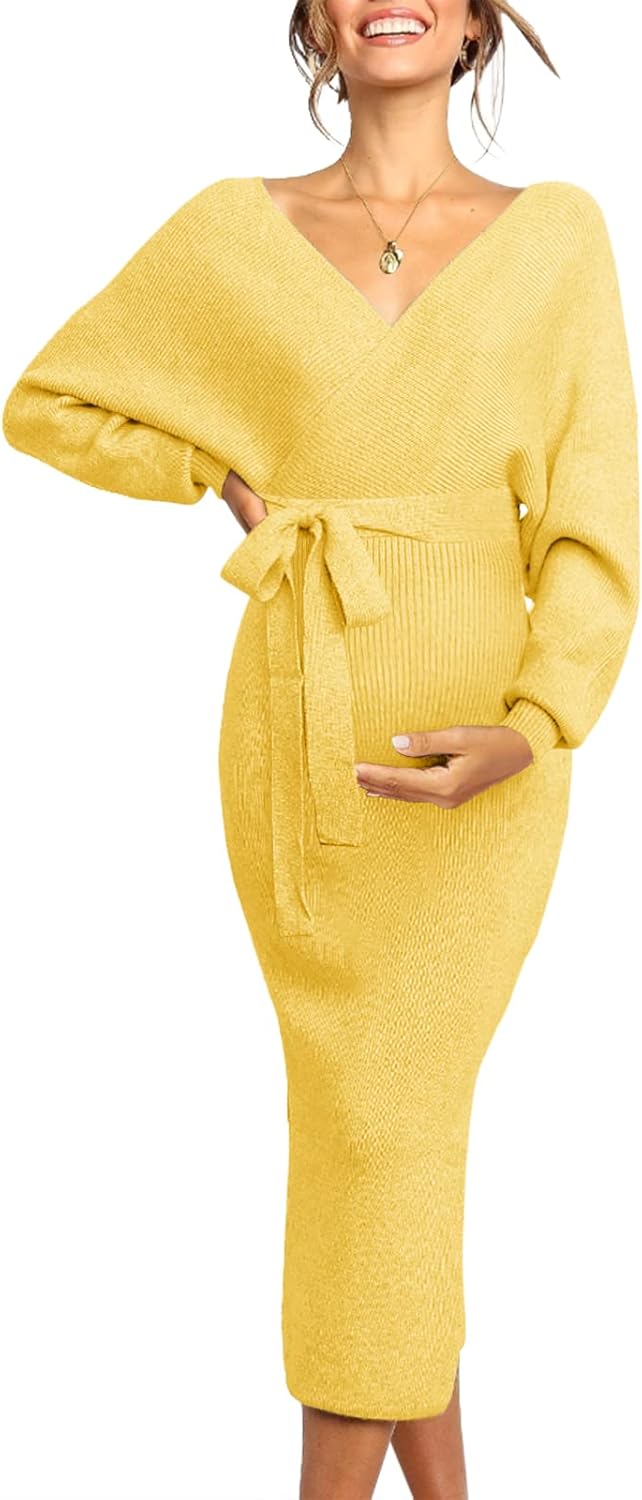 Maternity Nursing Dress Sweater Dress for Women Baby Shower