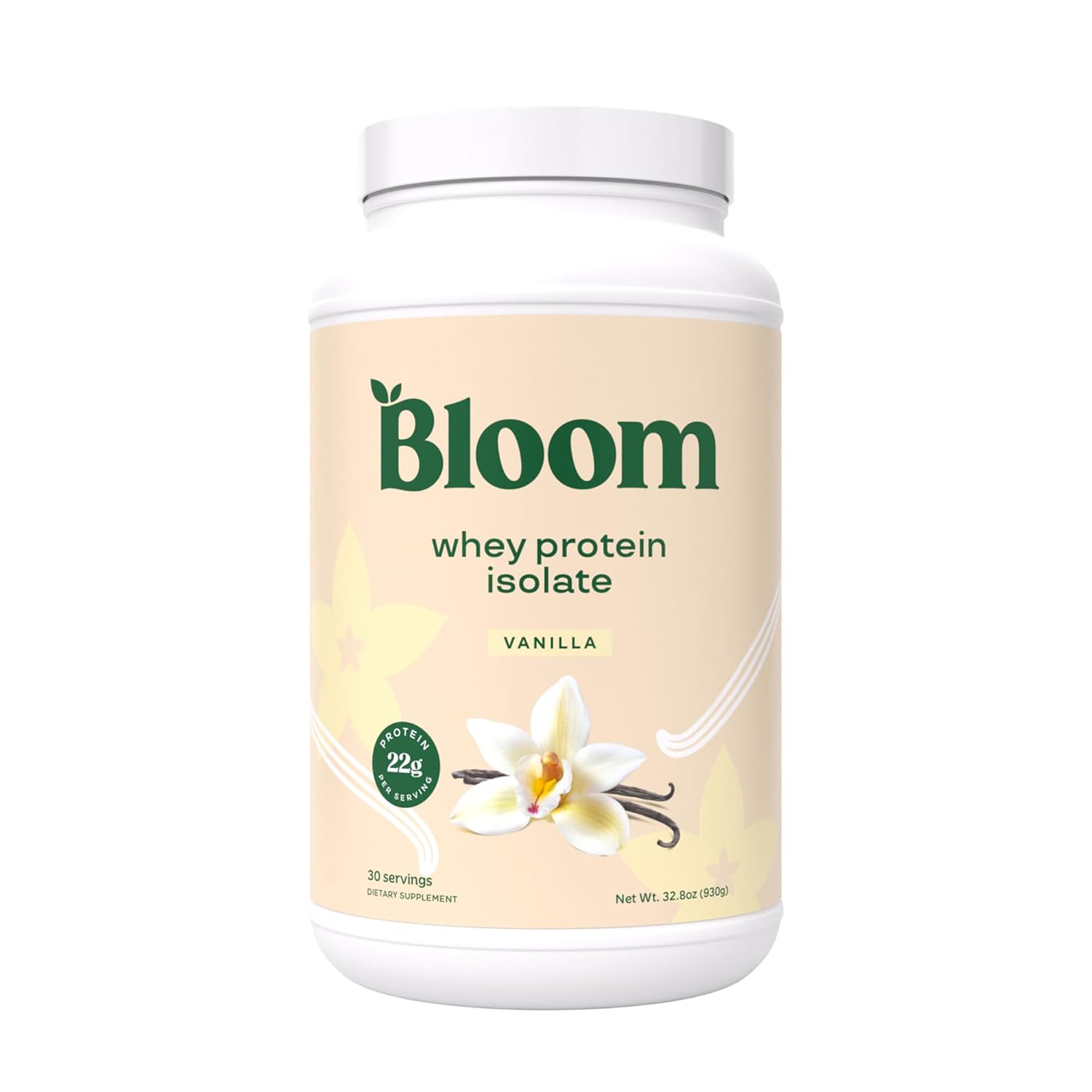Bloom Nutrition Whey Isolate Protein Powder for Recovery & Muscle