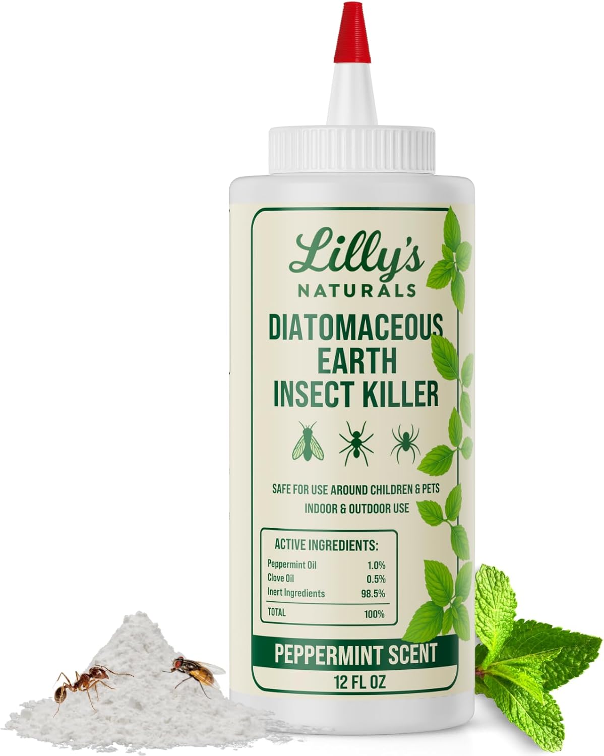 Diatomaceous Earth Food Grade with Peppermint Oil for Pests