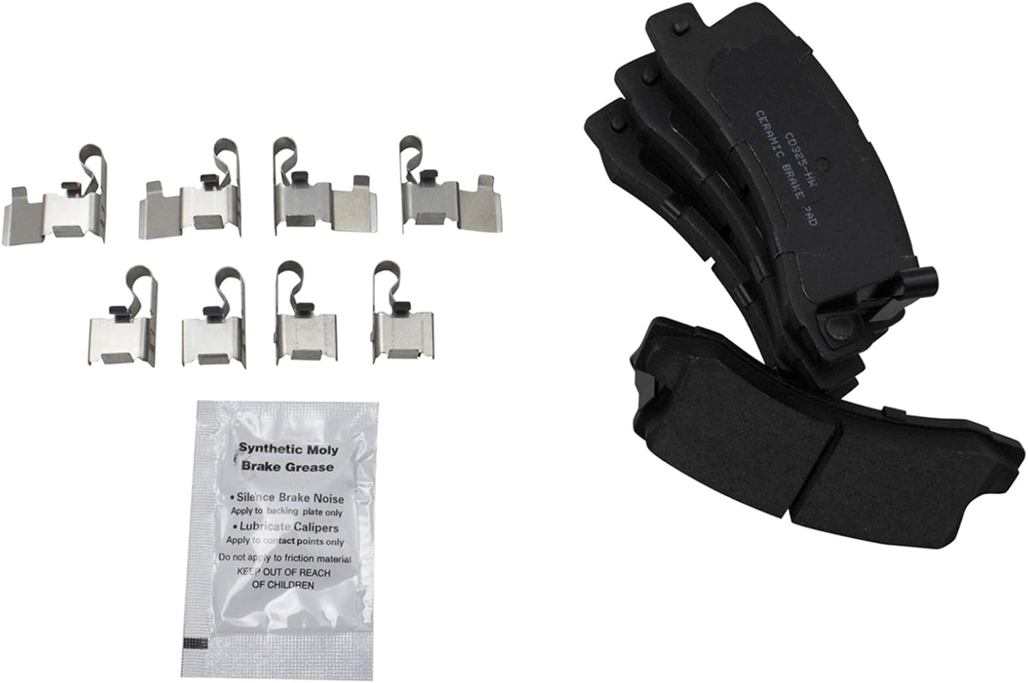 TRQ Rear Brake Pads Ceramic for Lexus ES250 ES300 RX300 Camry
