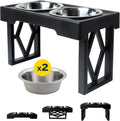 Elevated Dog Bowls Bundle - Adjustable Raised Feeder for All Sizes