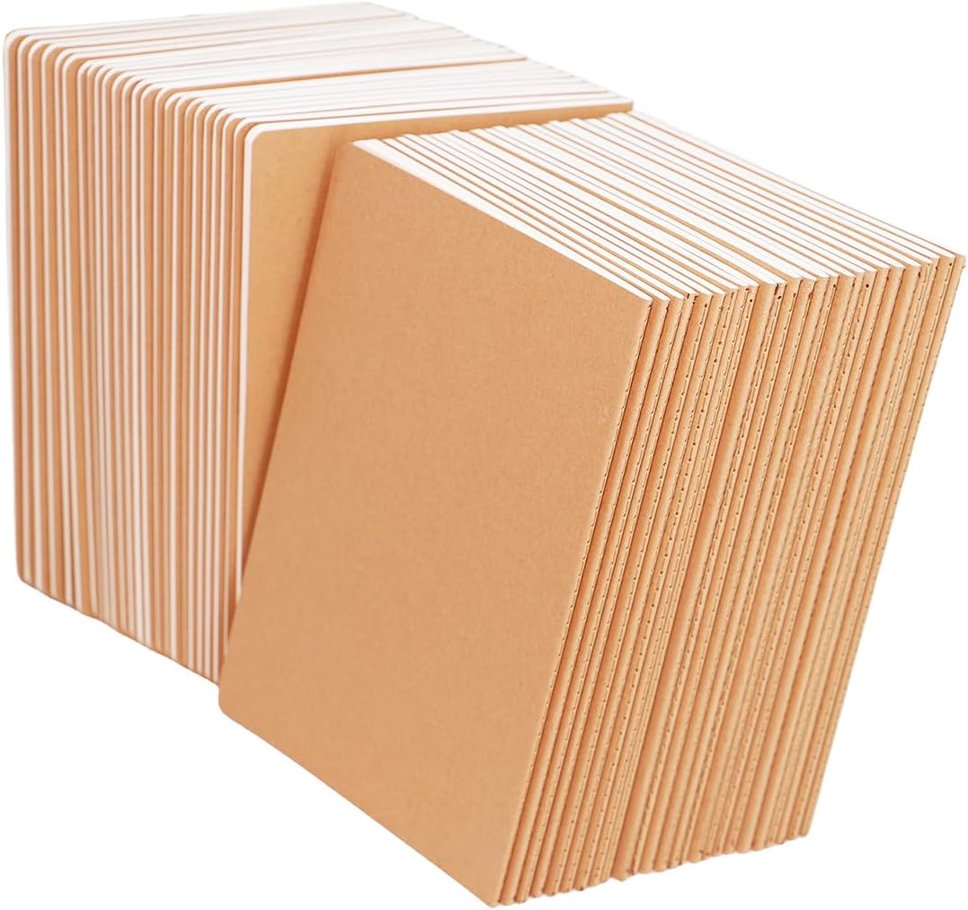 48 Pack A5 Blank Notebooks for Travel Journals and Planners