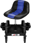 Rolling Stool with Wheels, Adjustable Shop Stool Mechanic Chair