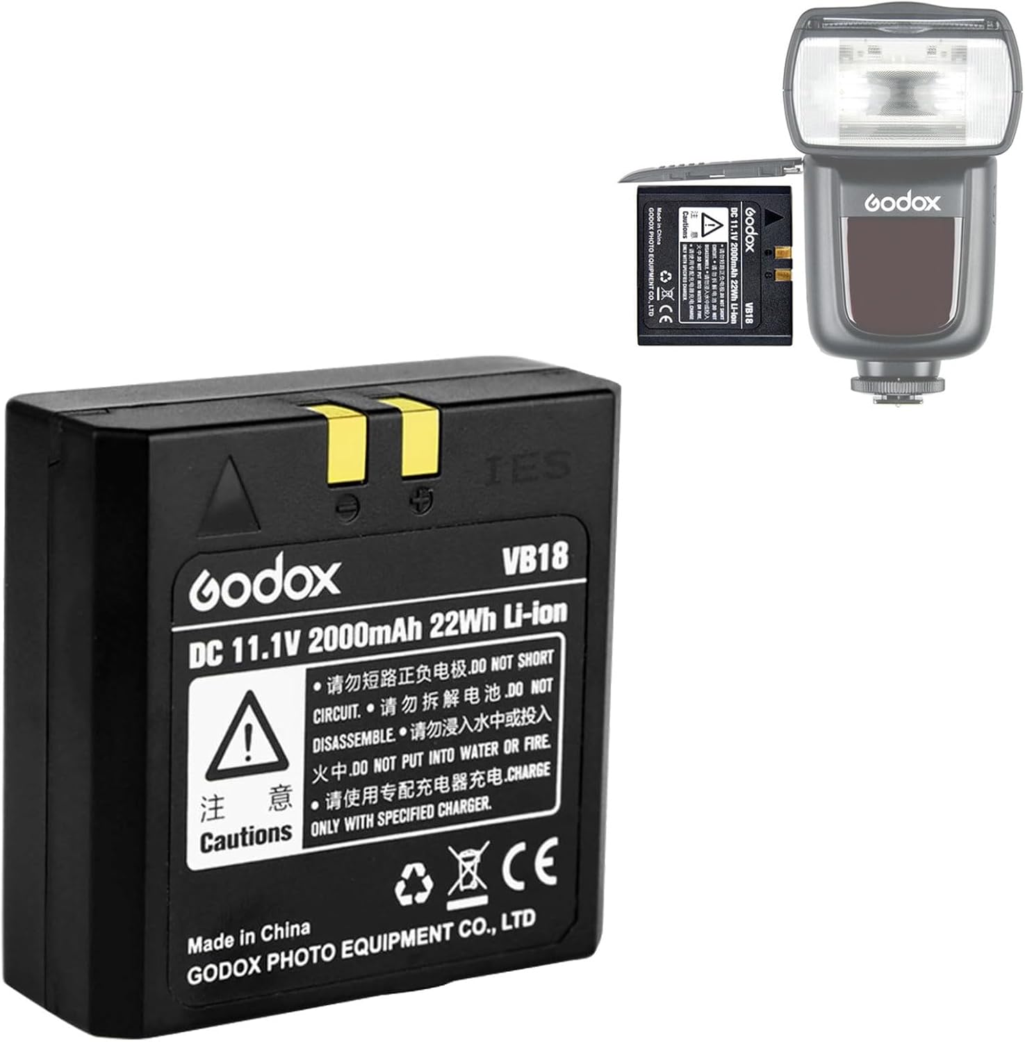 GODOX V860II & V850II Original VB18 Battery Pack for Speedlites