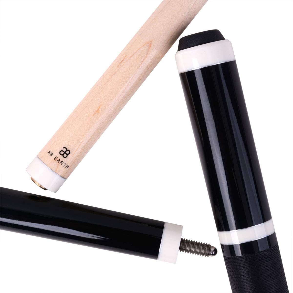 Heavy 3-Piece Jump Break Cue with Silver Rings Design