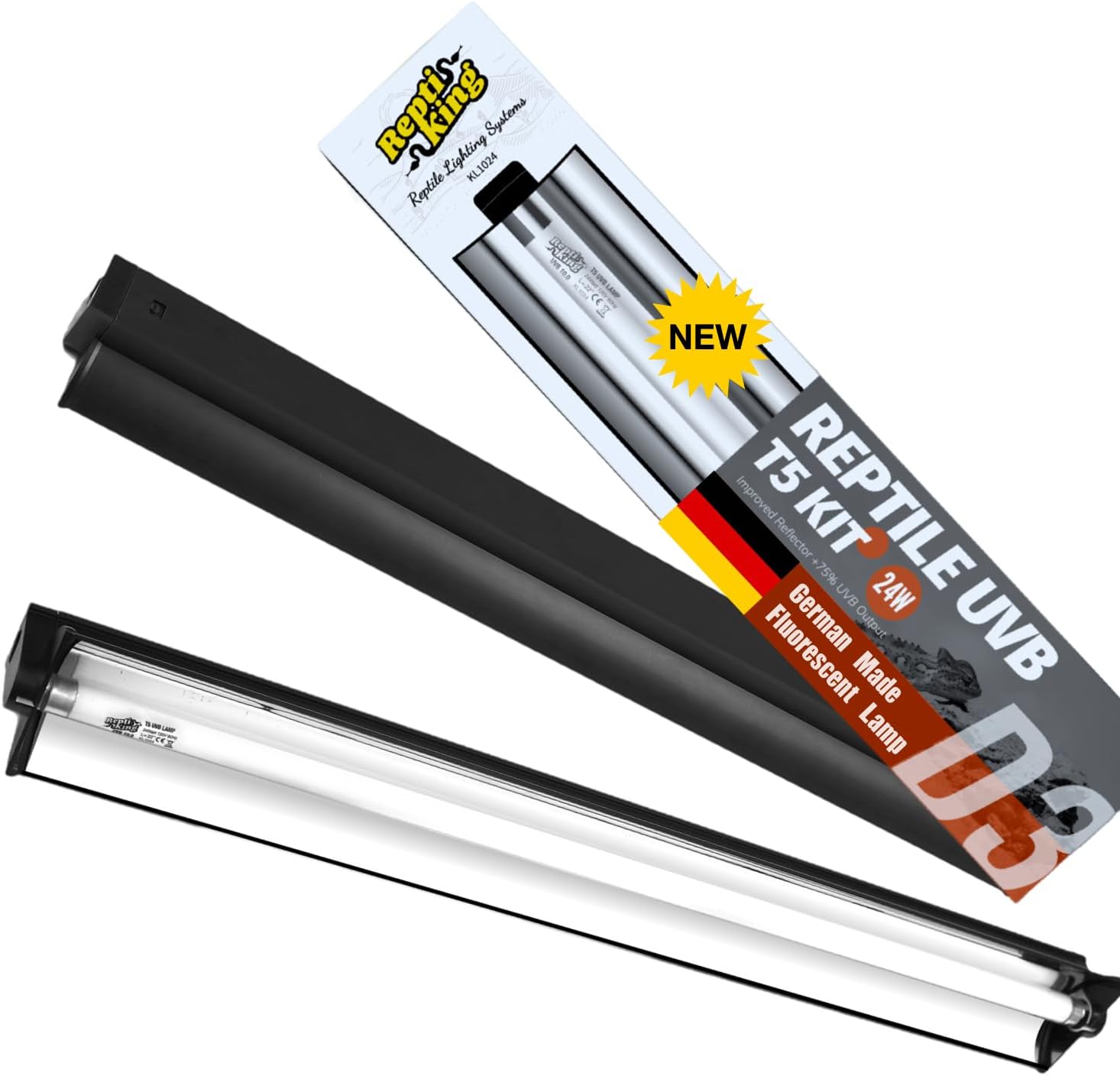 Upgraded T5 UVB Reptile Light for Bearded Dragons and More