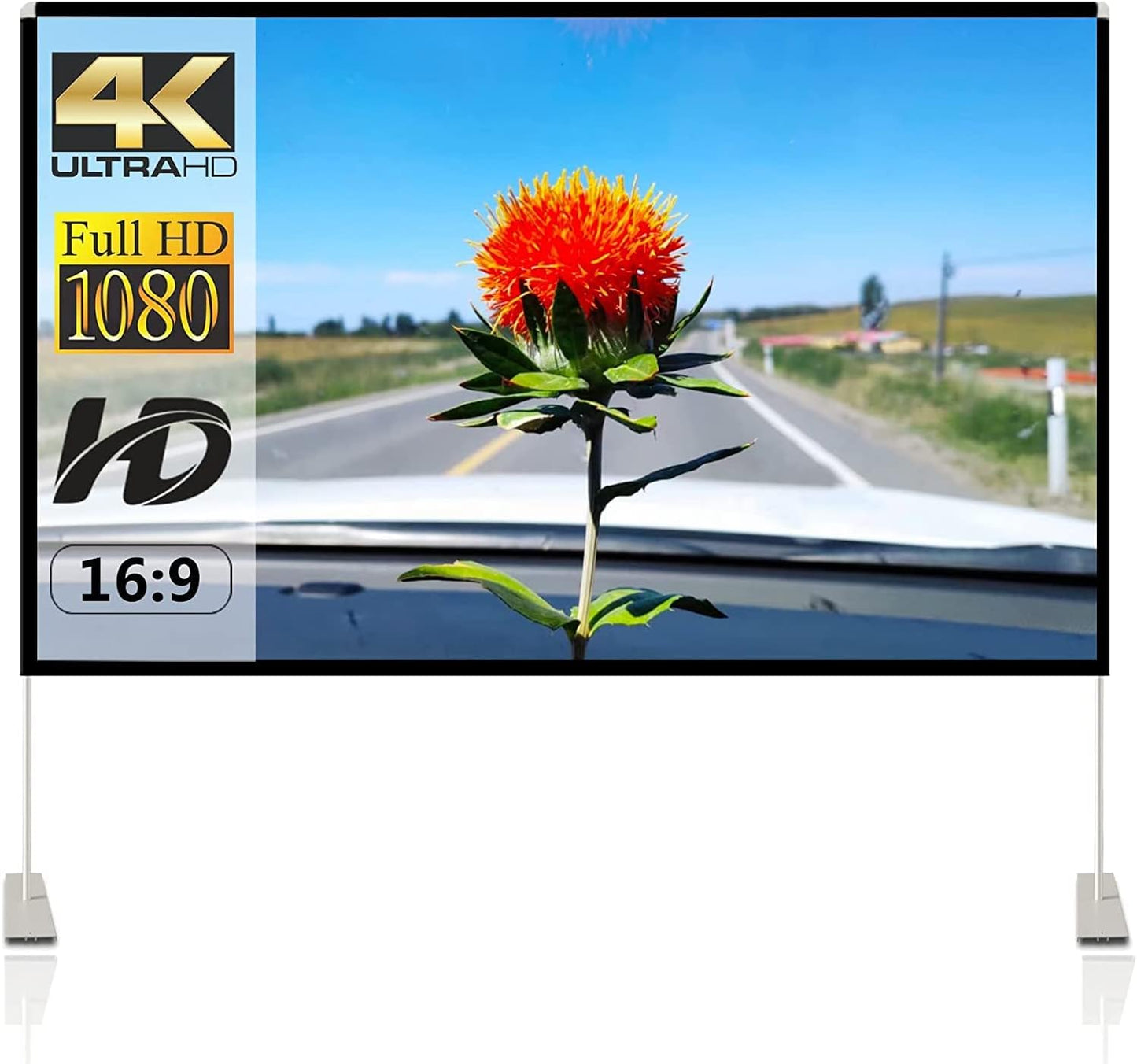 120 Portable Projector Screen: Crisp 4K HD Clarity
