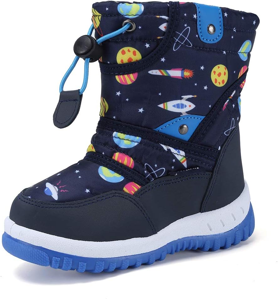 EQUICK Boys Girls Winter Boots Waterproof Lightweight Kid Snow Boots