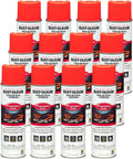 Fluorescent Red-Orange 12-Pack Inverted Marking Spray Paint - 17 Oz