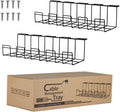 2 Packs Cable Management Tray 16in Under Desk Organizer - Tidy