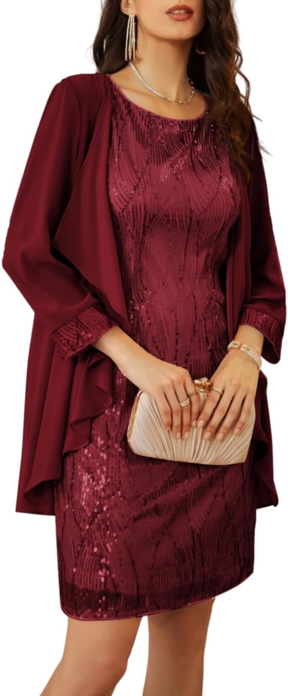 GRACE KARIN Women's Sequin Dress for Wedding Guests & More