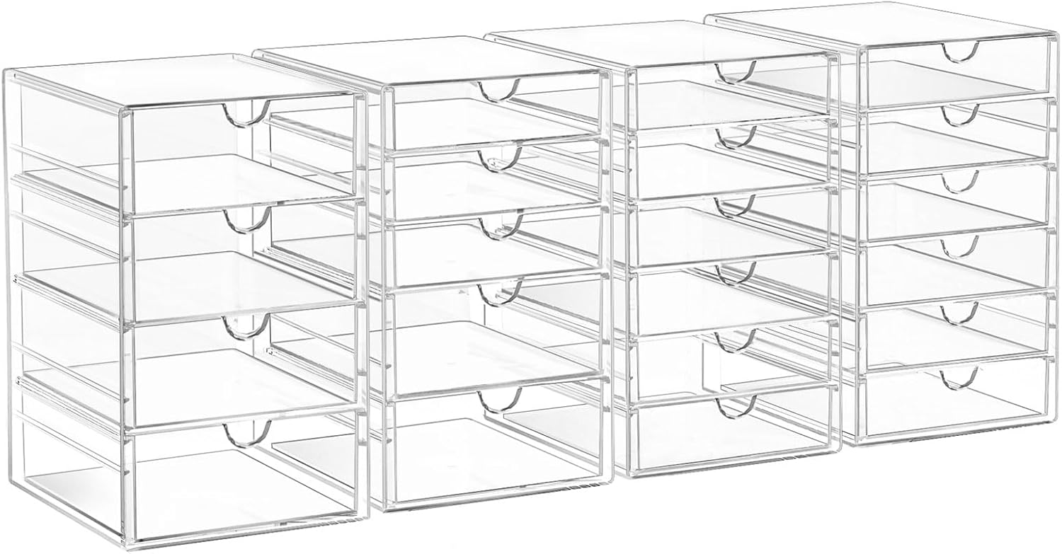 Clear Stackable Drawer Set - Organize with Ease!