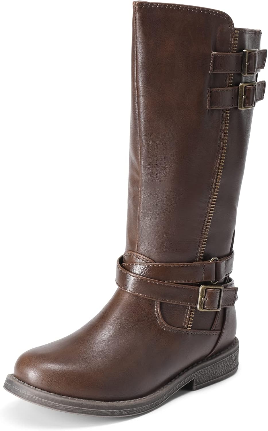 DREAM PAIRS Girls Knee High Fashion Riding Boots for Kids
