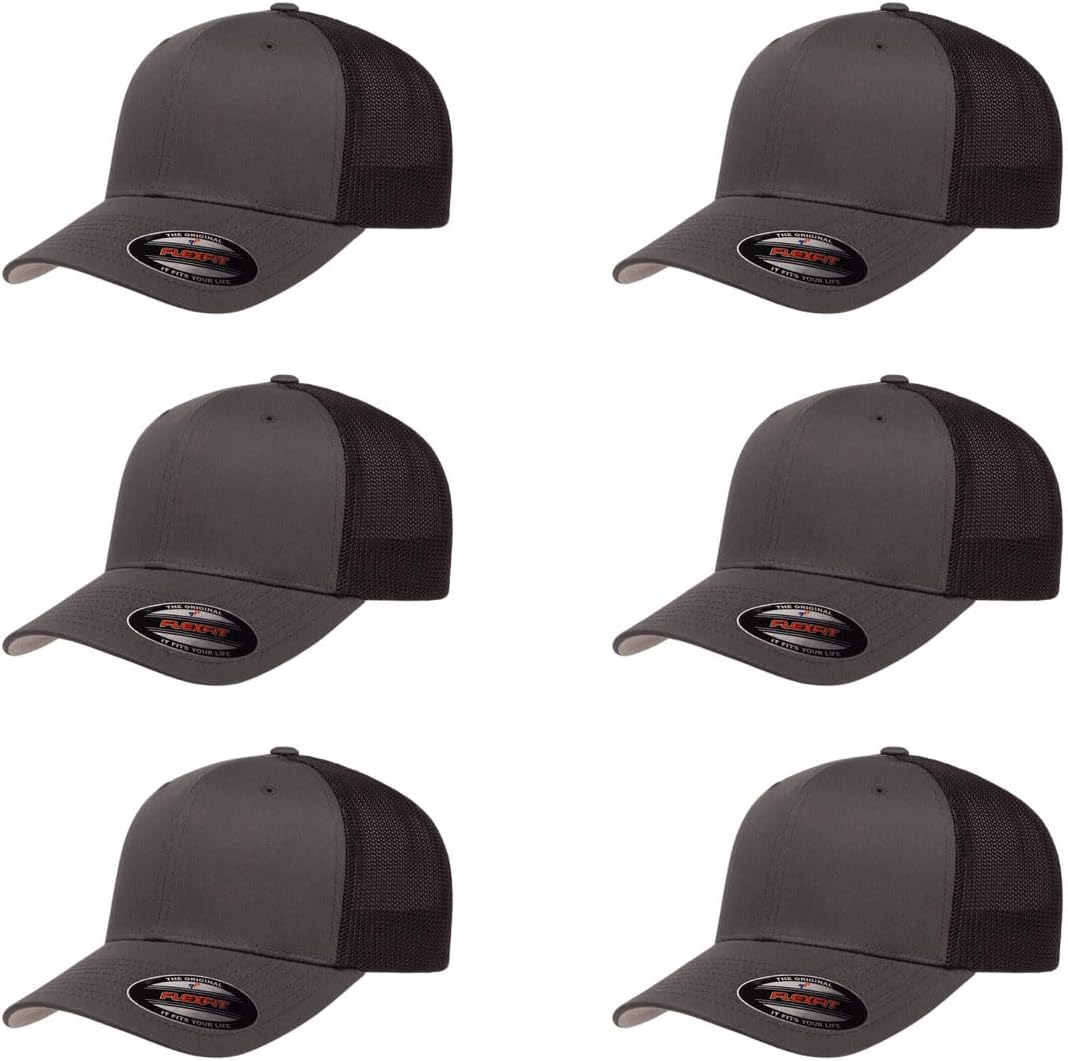 Flexfit 6511 Fitted Mid-Profile Trucker Cap for Comfort