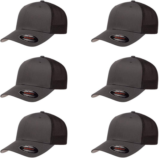 Flexfit 6511 Fitted Mid-Profile Trucker Cap for Comfort