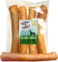 BEEF COLLAGEN ROLLS 10 in Extra Thick 4 Count - Long Lasting Chew