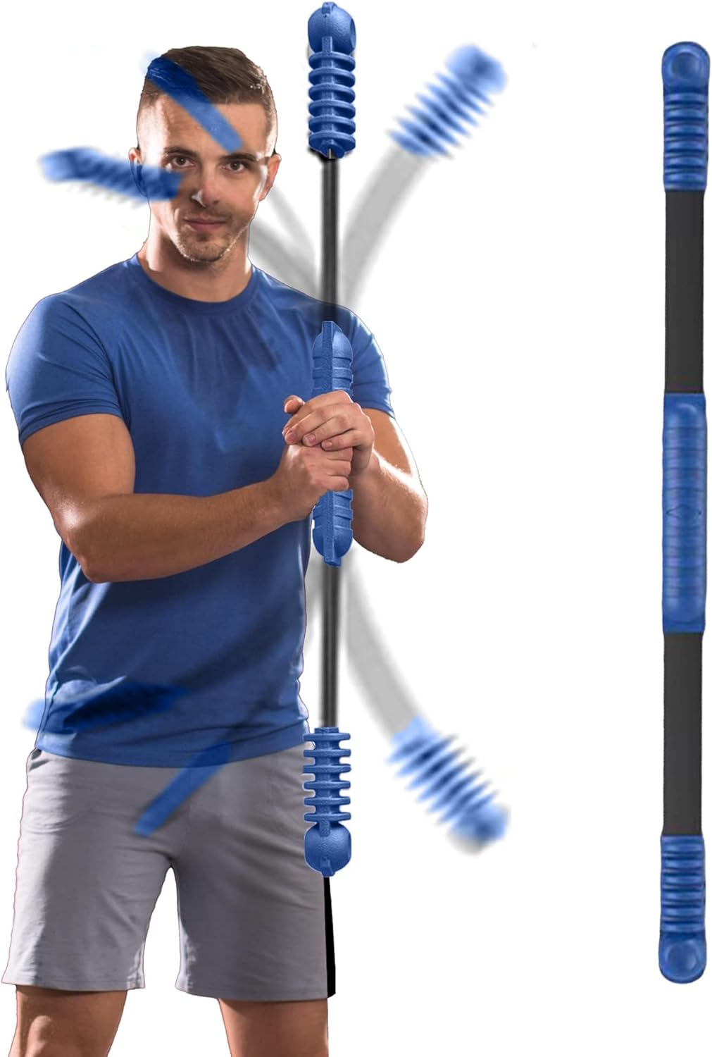 Fitness Bar for Workout - Elastic Exercise Bar for Home Gym