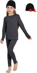 Unisex Kids' 100% Merino Wool Base Layer Sets - Lightweight