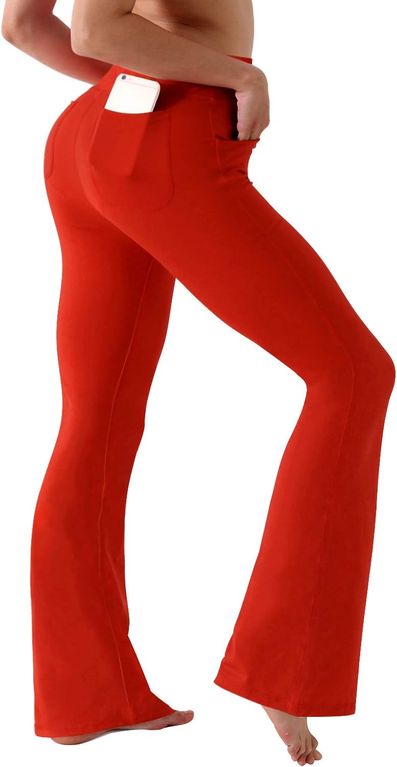 BUBBLELIME High Waist Bootcut Yoga Pants for Women with Pockets