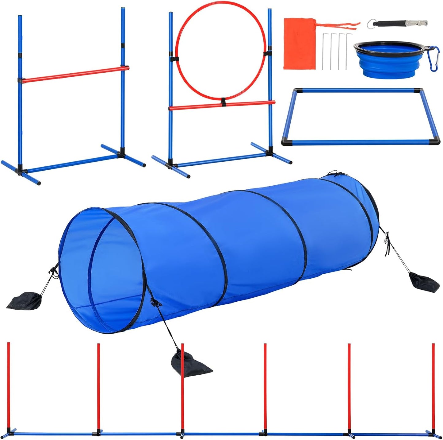 VEVOR Dog Agility Training Equipment for Fun Obstacle Courses