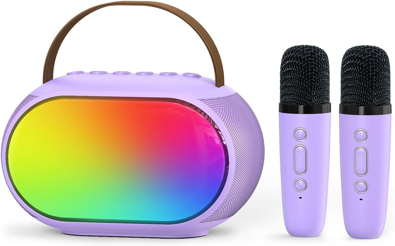 Karaoke Microphone Machine for Kids with Wireless Microphones