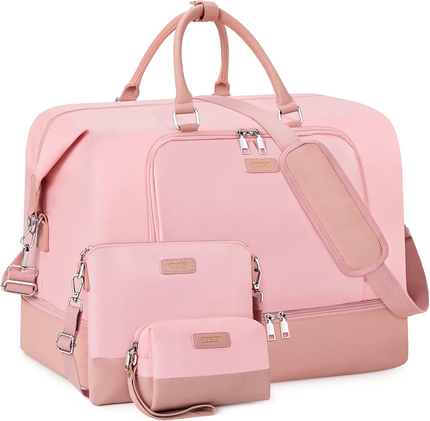 Oversized Travel Duffel Bag with Shoe Compartment for Weekend Trips