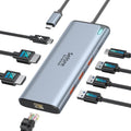 Docking Station USB C Video Dual Monitor 8K@60Hz - Compact Laptop Dock