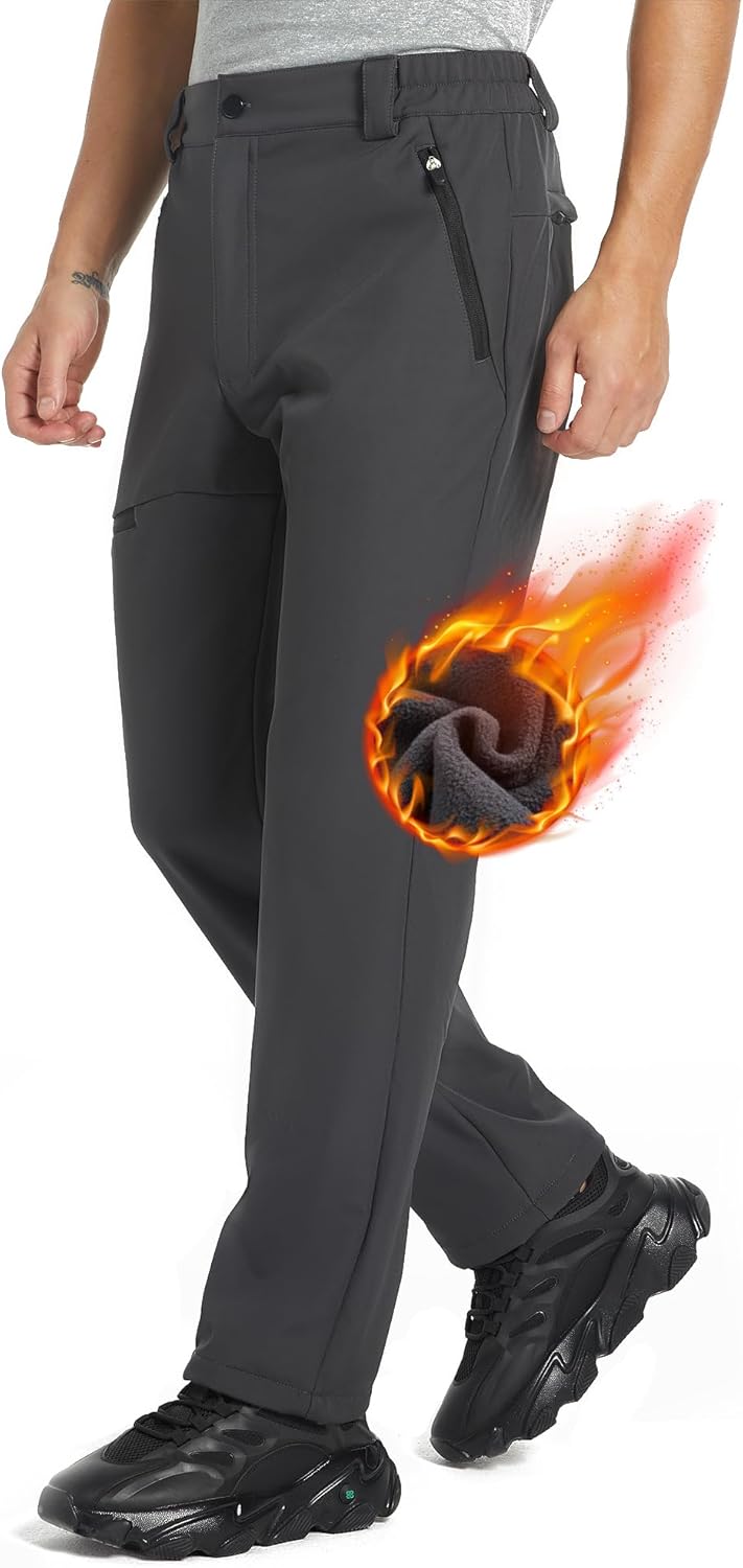 Wantdo Men's Waterproof Insulated Snow Pants