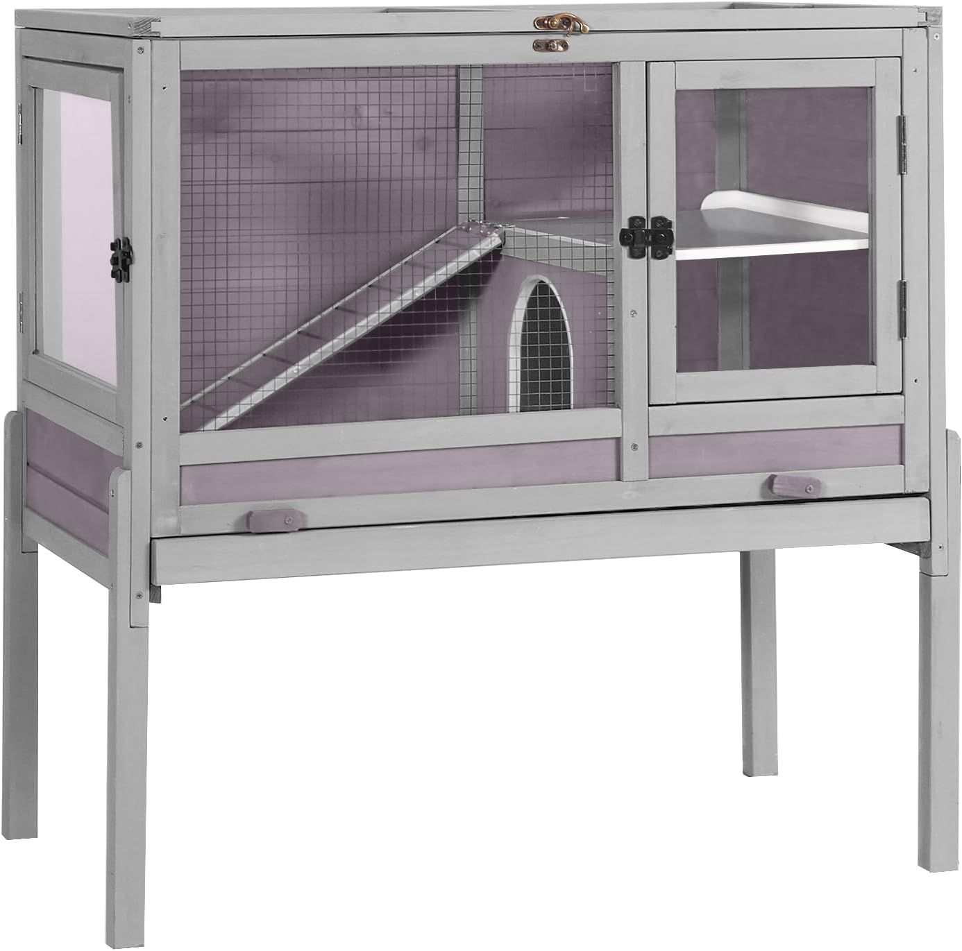 GUTINNEEN Guinea Pig Cages with Chew-Proof Plastic Floor