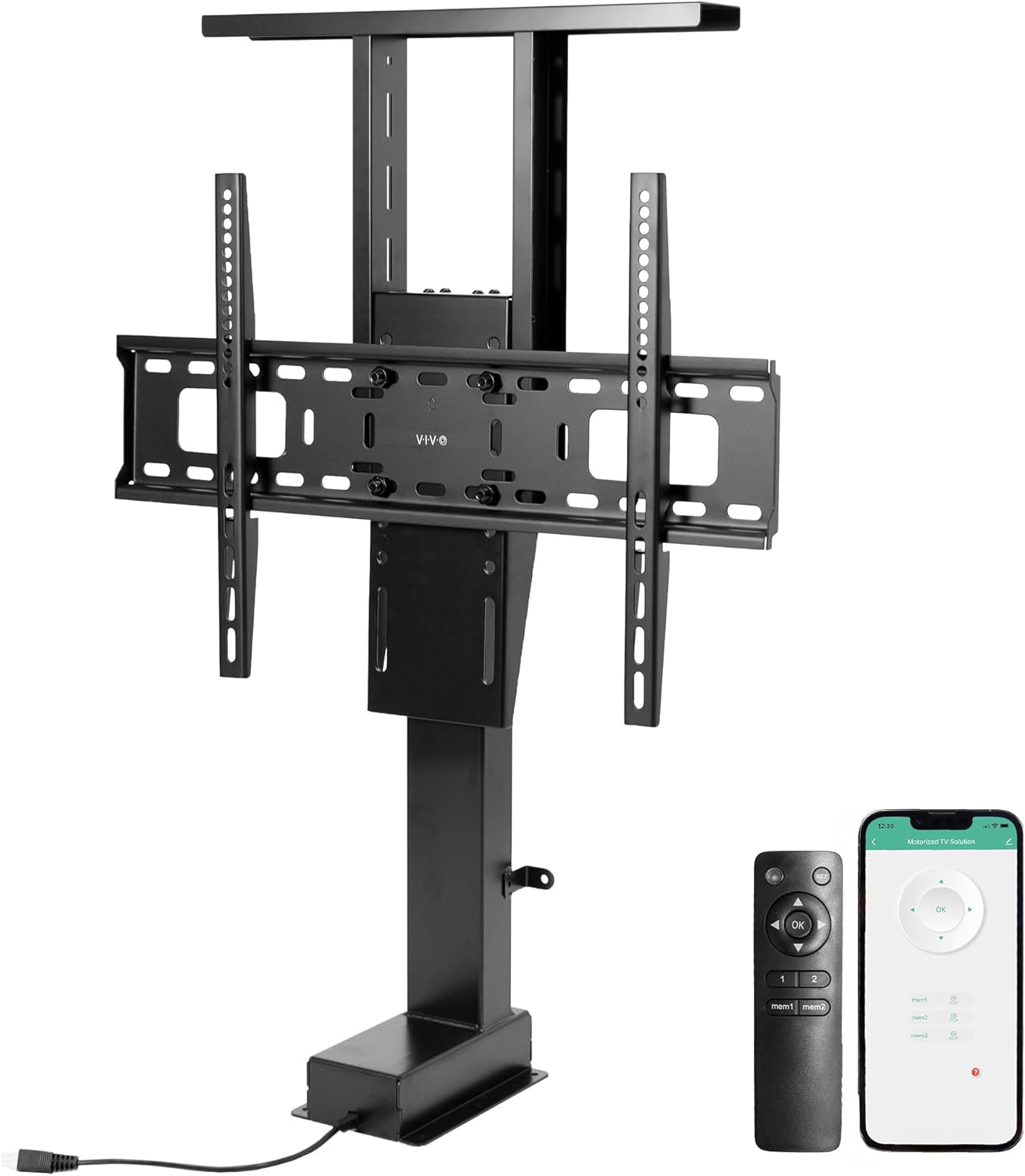 VIVO Motorized TV Stand for 37 to 77 inch Screens with Remote