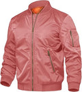 Windproof Bomber Jacket Full Zip Winter Warm Padded Coat - Classic Fit