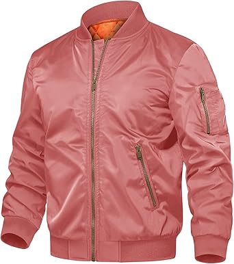 TACVASEN Men's Windproof Bomber Jacket for Winter Warmth