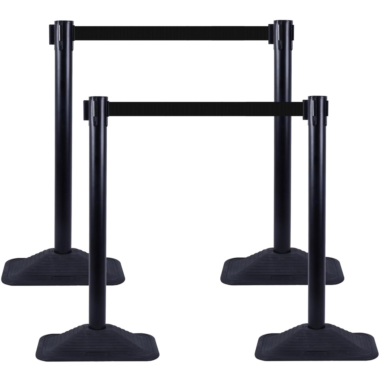 OangeStar 4-Pack Crowd Control Stanchions with 10ft Belt