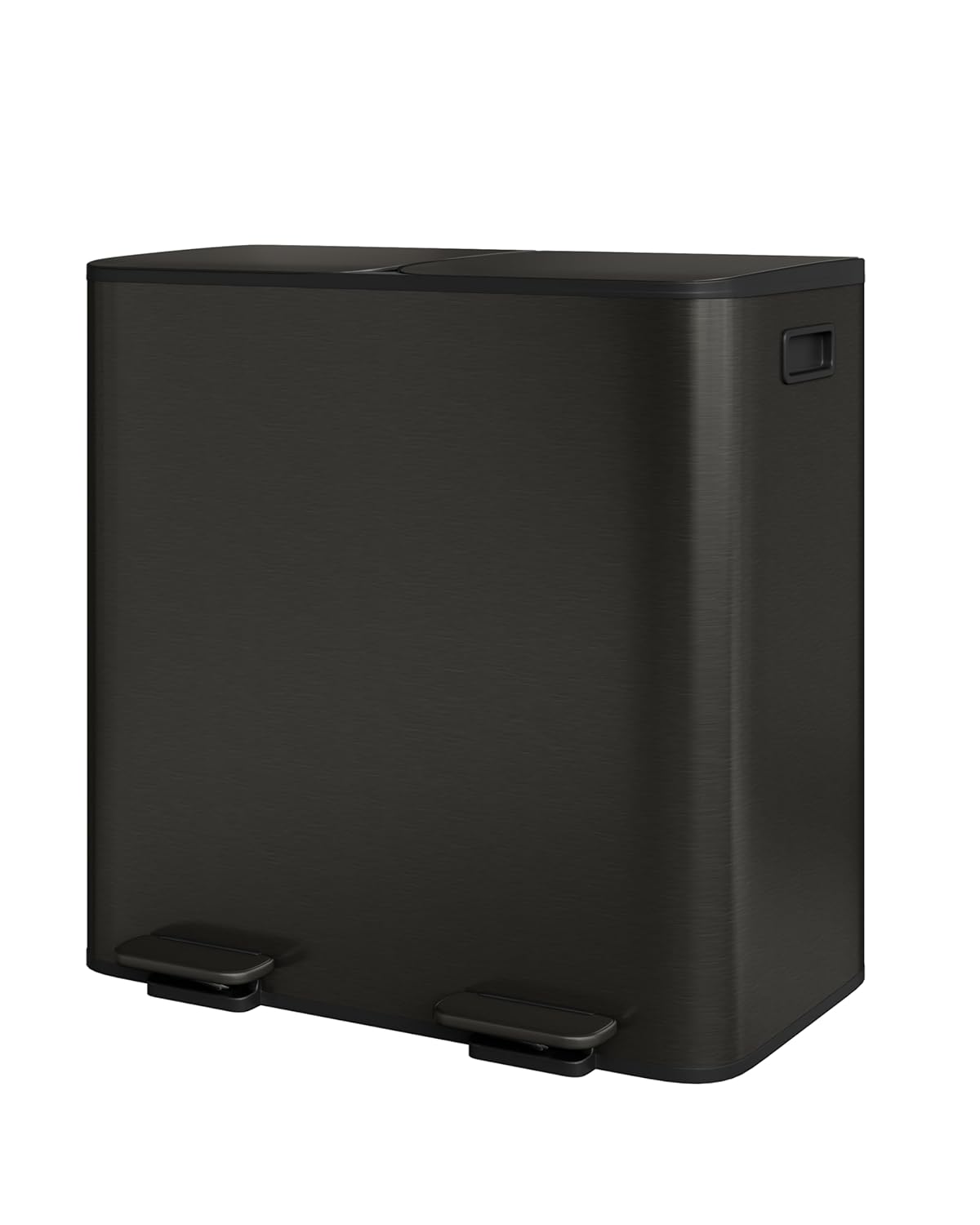 Stainless Steel Double Trash Can with Lid for Kitchen Use