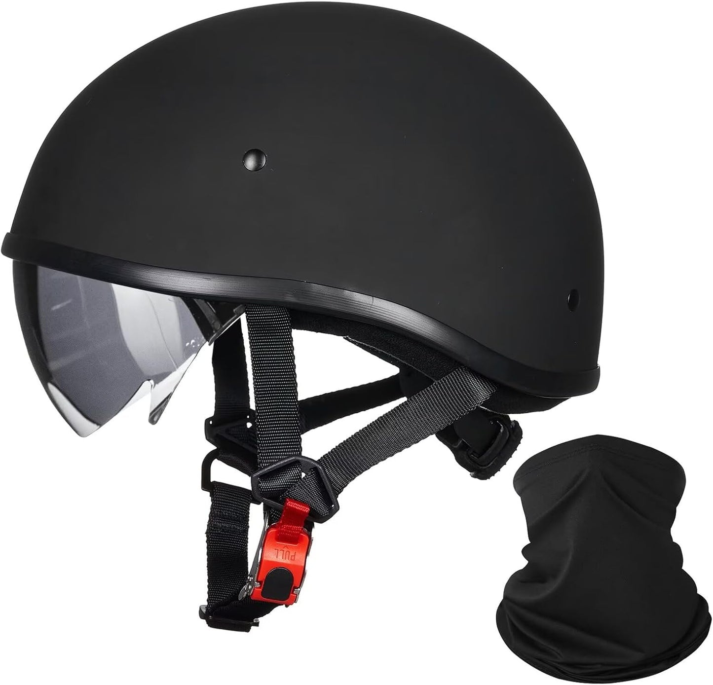 ILM Motorcycle Half Helmet with Sunshield for Cruiser Safety