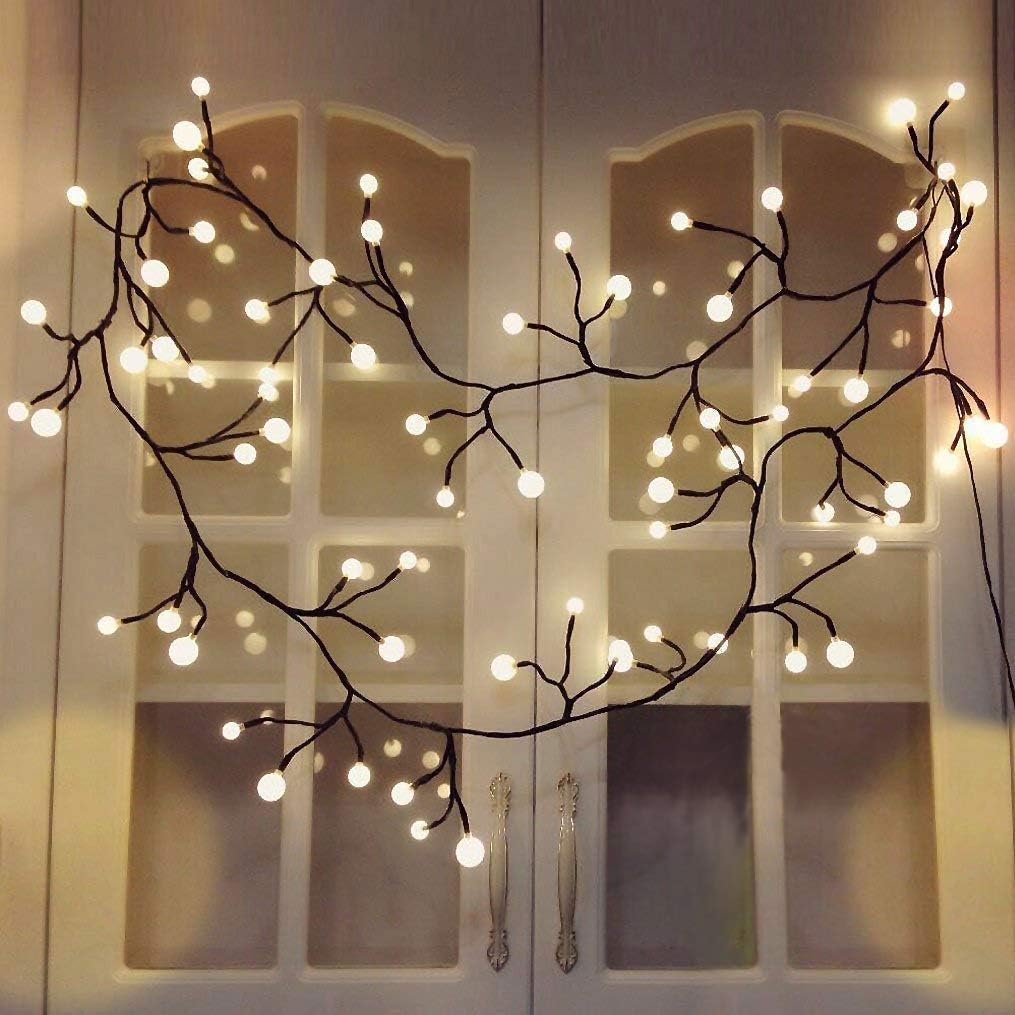 YMing Curtain Lights - 8 Modes, Plug-in, Indoor/Outdoor, Warm White