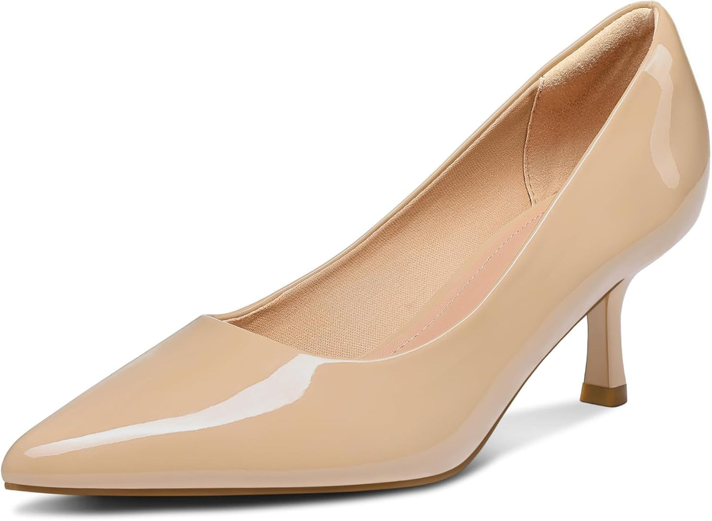 mysoft Kitten Heels for Women - Elegant Low Heel Pumps