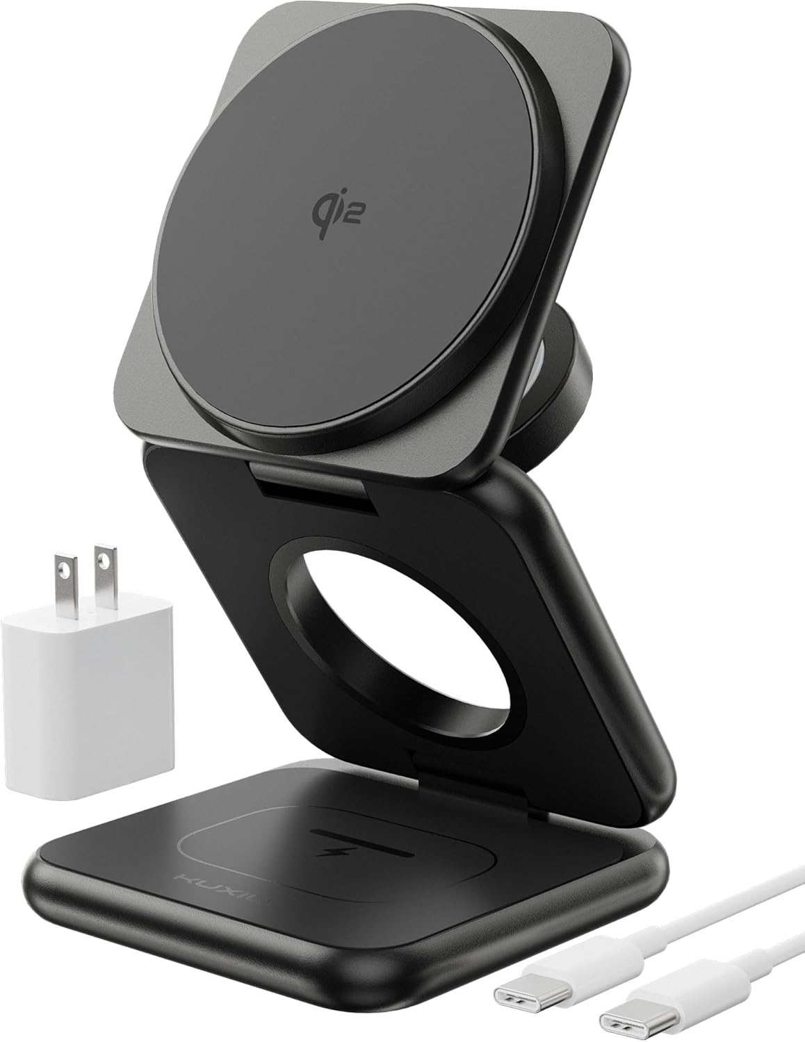 Qi2 Certified 15W Magnetic Foldable Charger for Apple Devices