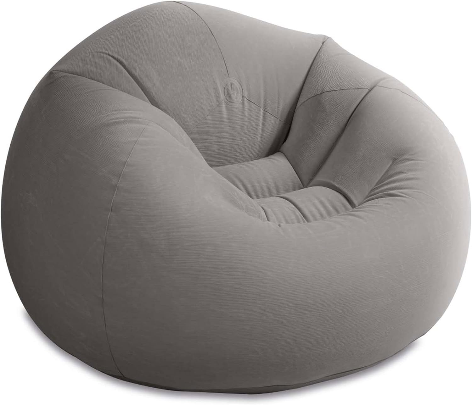 Inflatable Lounge Chair: Corduroy Flocking, Durable Vinyl, Compact Fold, 220lb Capacity