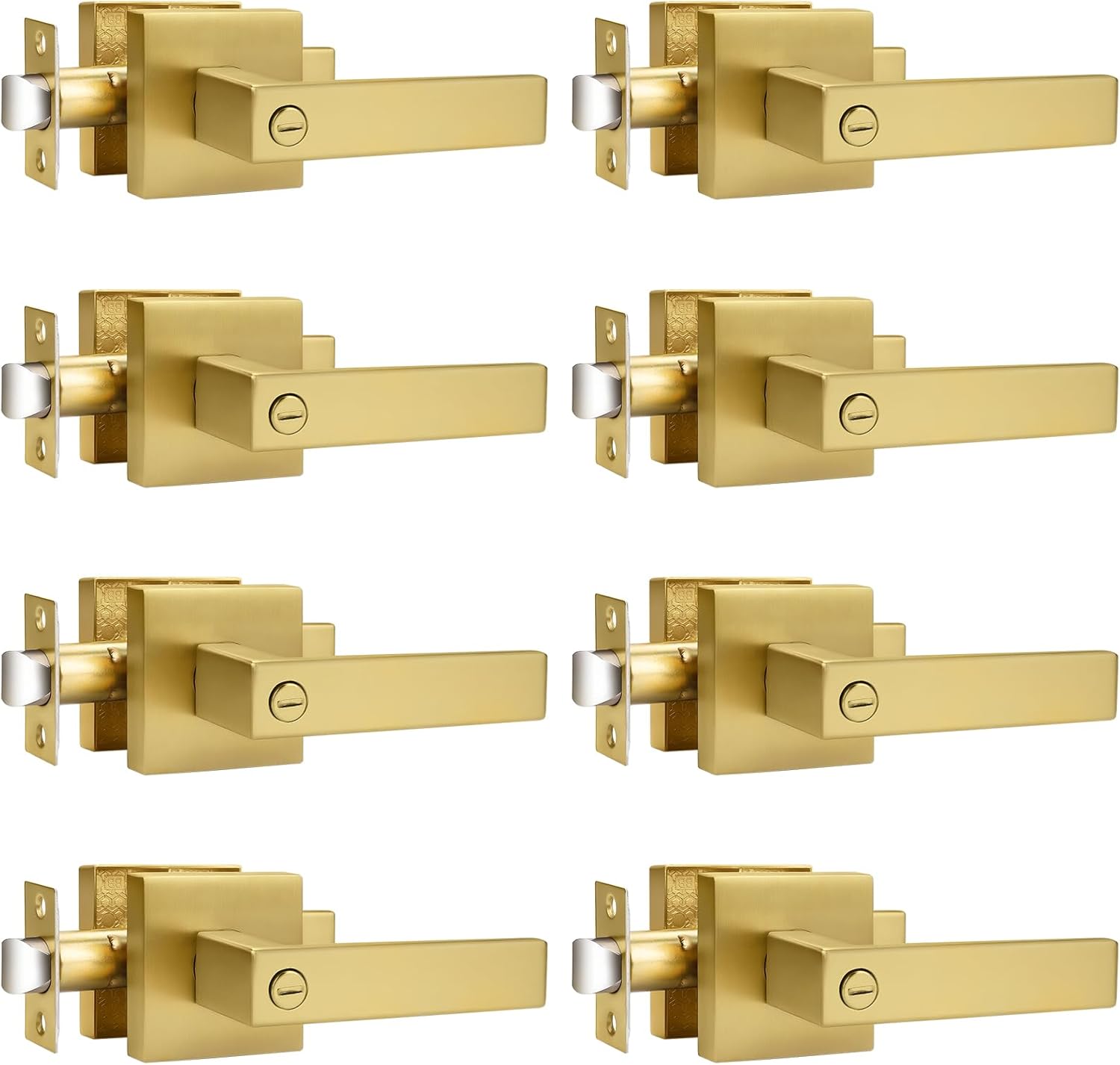 Probrico Gold Privacy Door Handle Lockset for Modern Interiors