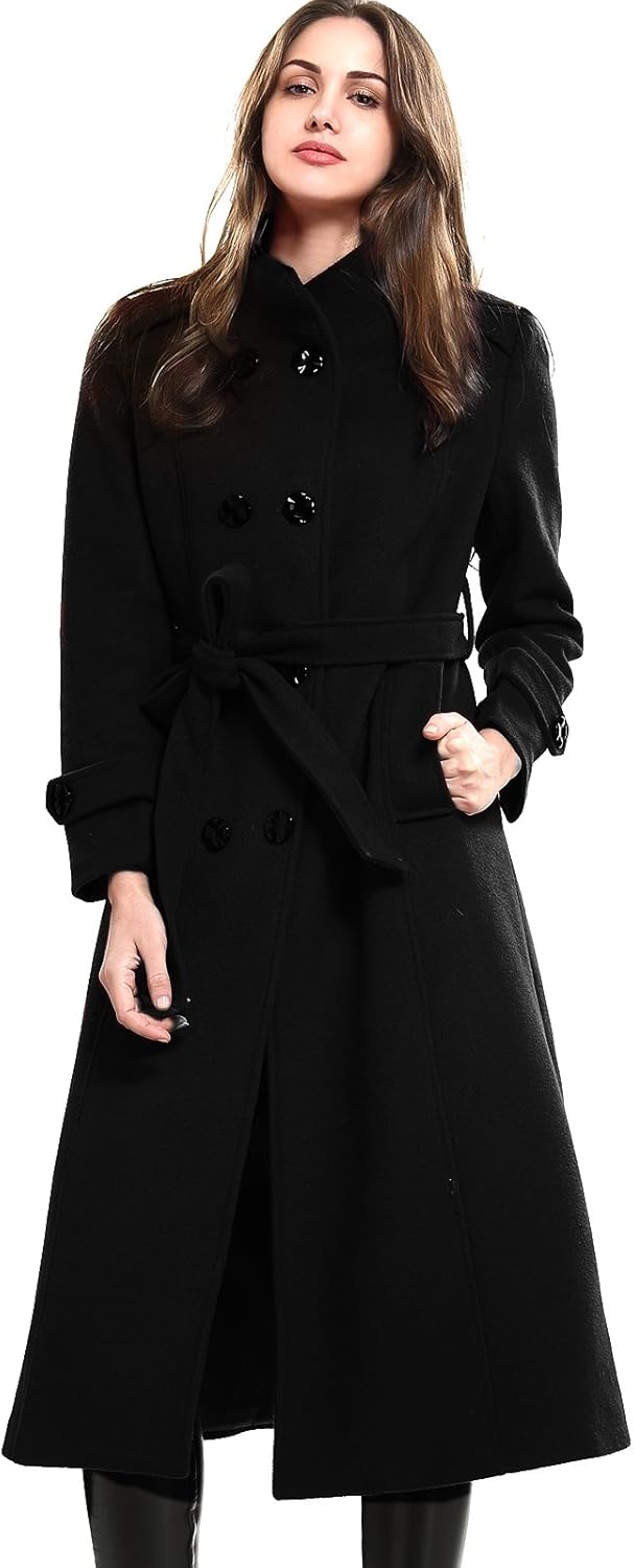 Escalier Women's Wool Trench Coat for Stylish Winter Wear