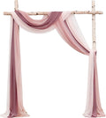 Chiffon Wedding Arch Drapes Pack of 3 Mauve Dusty Rose Blush