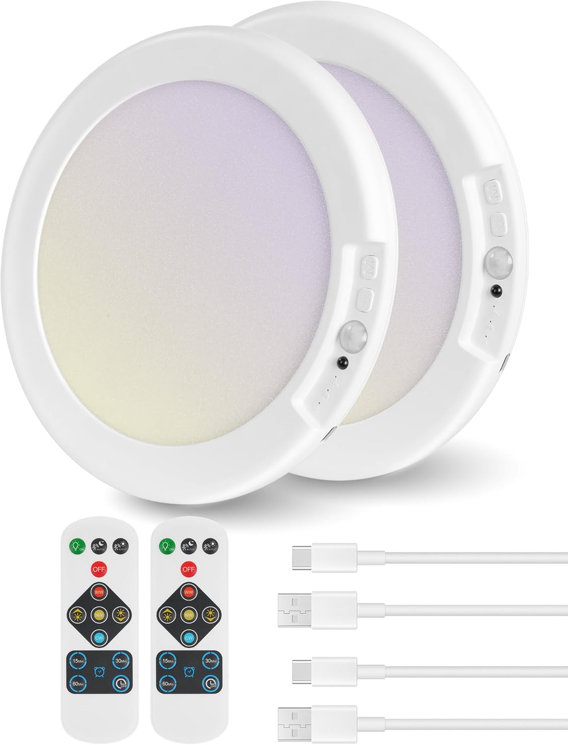 Rechargeable Motion Sensor Ceiling Light with Remote Control