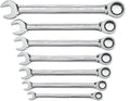 GEARWRENCH 7 Pc Metric Ratcheting Combination Wrench Set - Precision