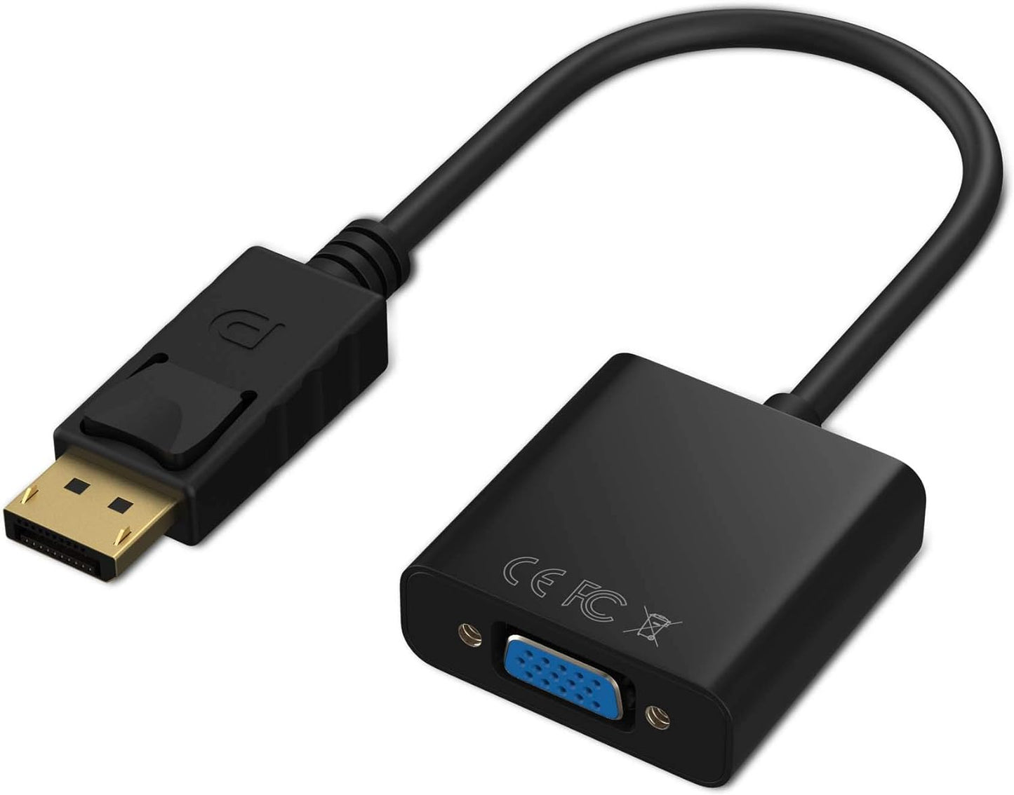 High-Quality Gold-Plated DP to VGA Adapter by Cableader