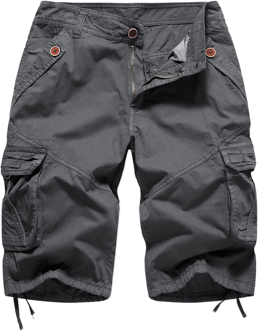 FOURSTEEDS Women's Casual Fitted Multi-Pockets Cargo Shorts